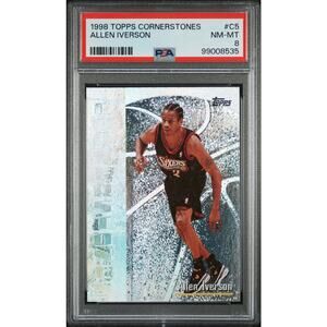 1998 Topps Cornerstones #C5 Allen Iverson PSA 8 Philadelphia 76ers